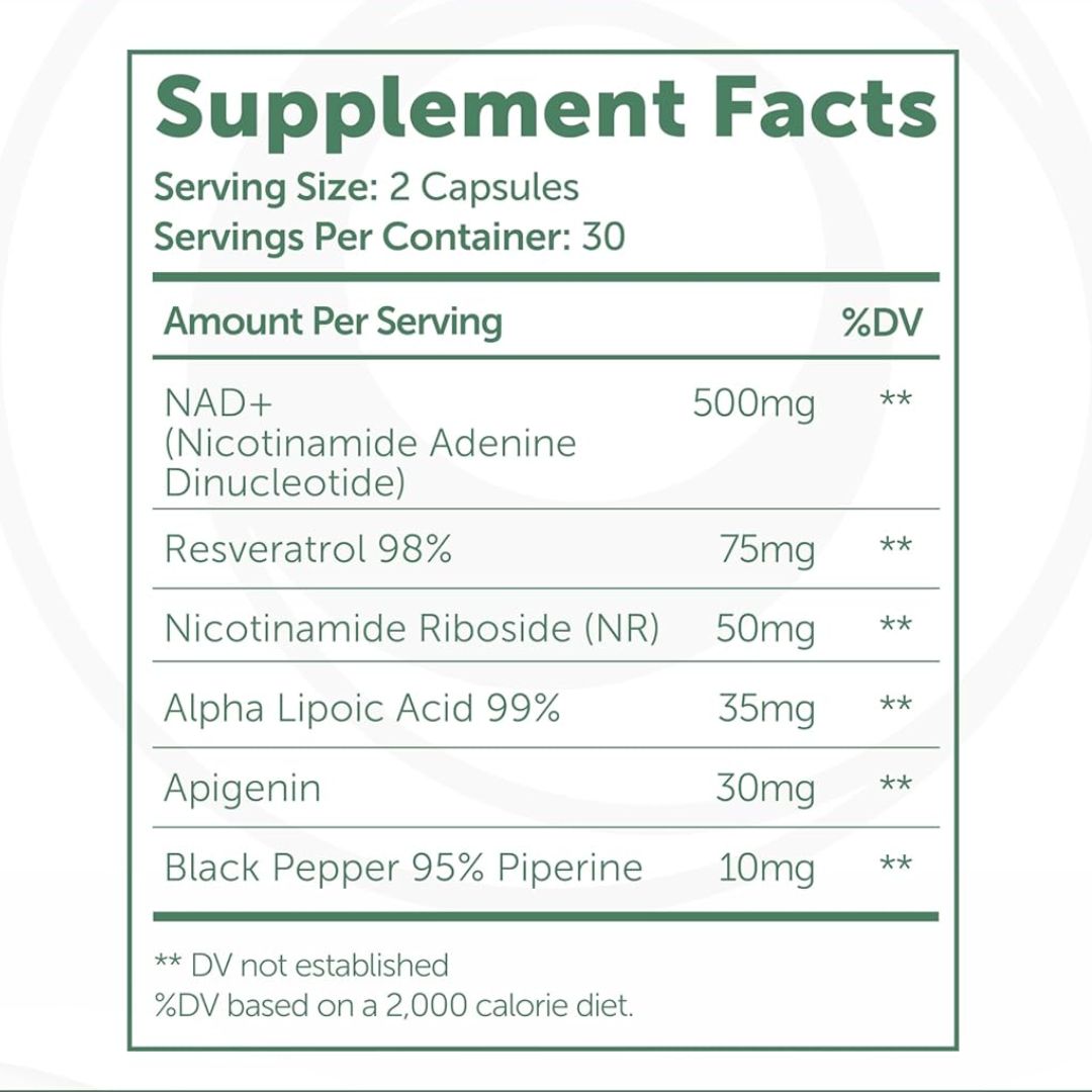 Lunakai PRO USA Made Dual-Pathway NAD+ Formula with NR & Resveratrol