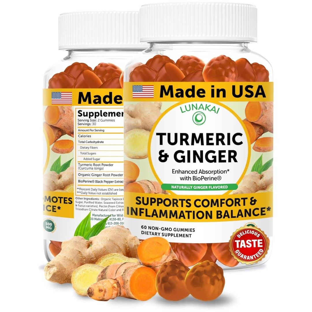 Turmeric & Ginger Gummies – Enhanced Absorption for Joint & Immune Support