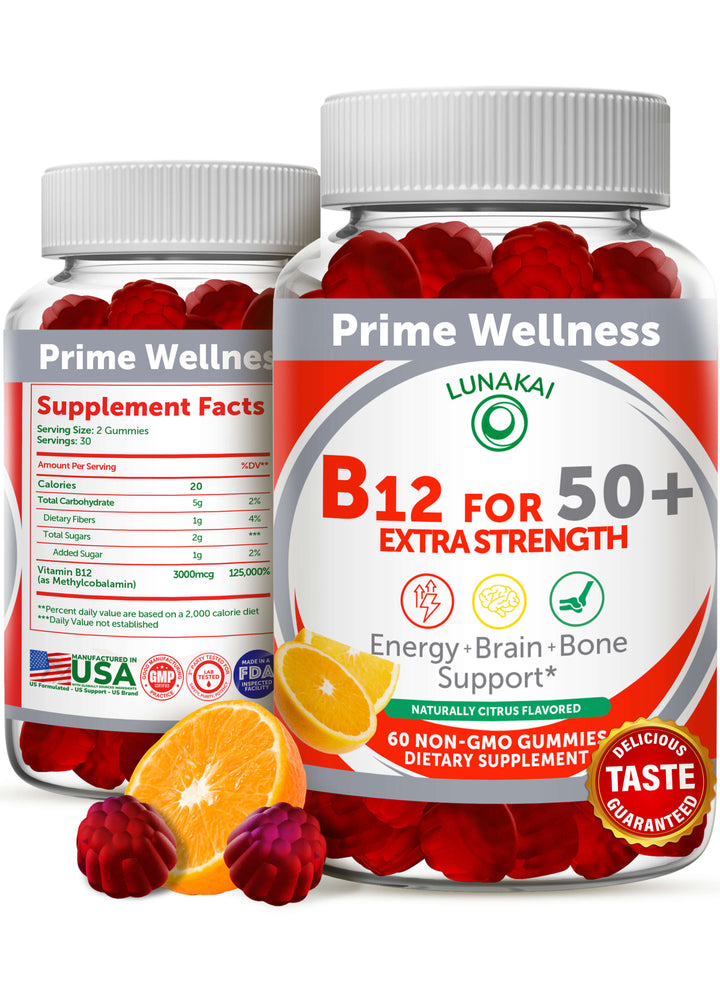 Vitamin B12 Gummies for Adults 50 Plus