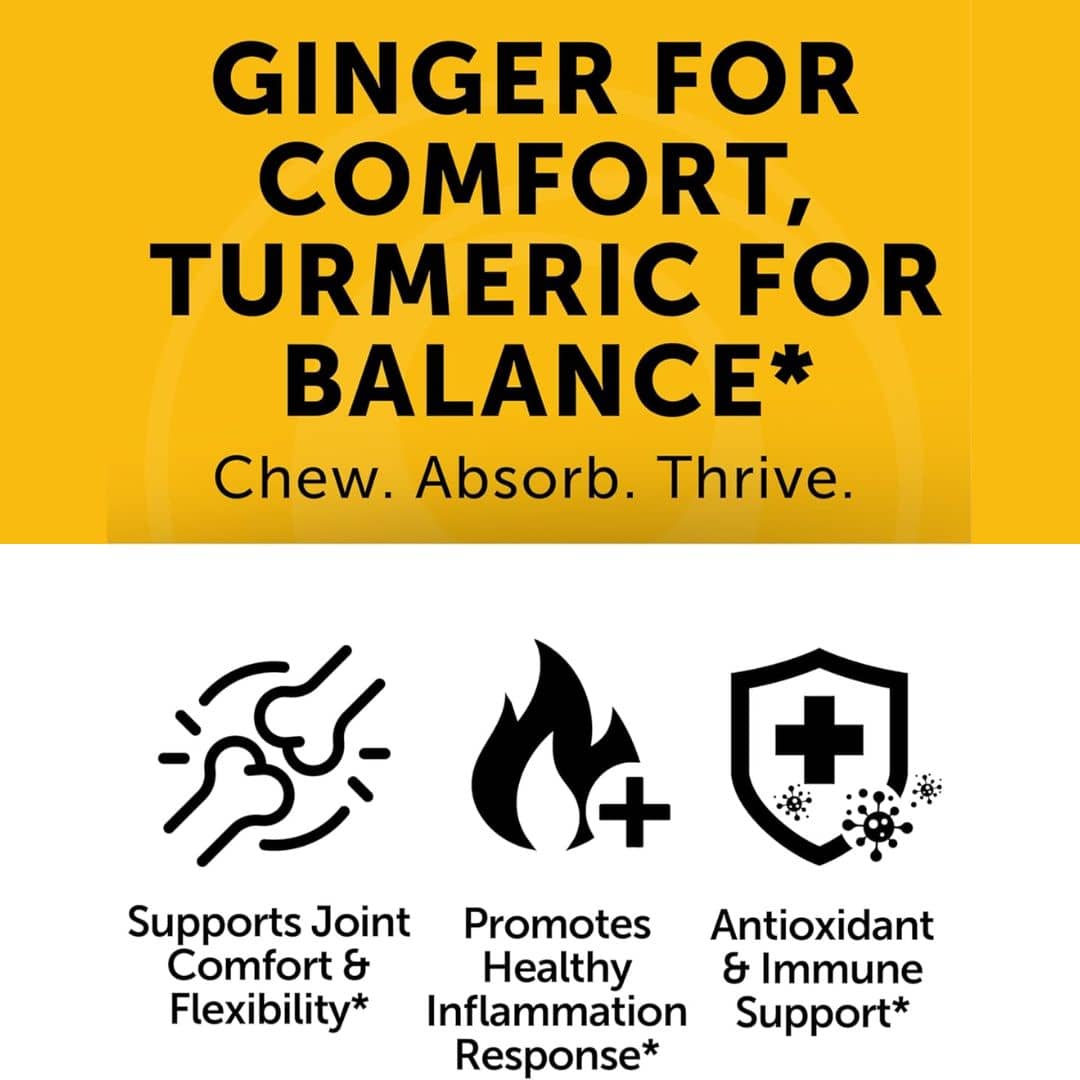 Turmeric & Ginger Gummies – Enhanced Absorption for Joint & Immune Support