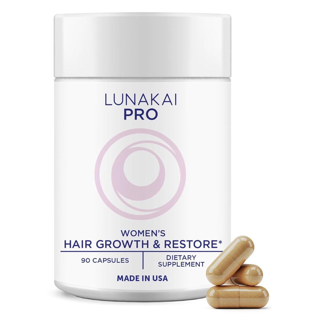 Lunakai PRO Women’s Growth & Restore Vitamins – Hair, Skin, & Hormonal Support