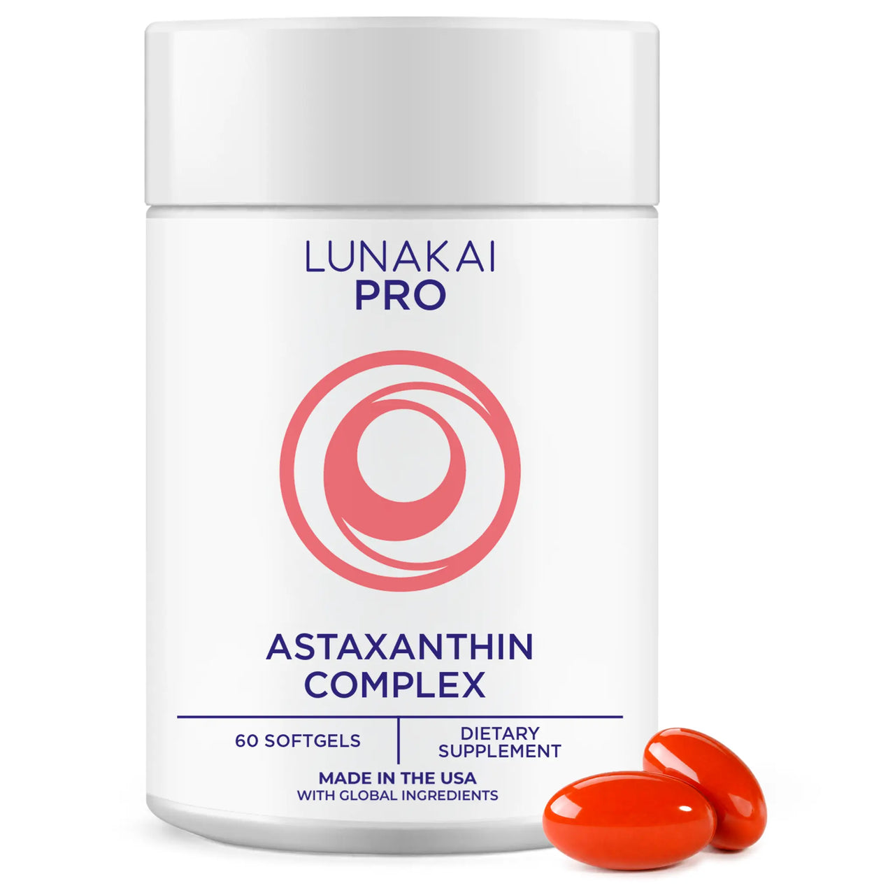 Lunakai PRO Astaxanthin Complex - 12mg, 60 Softgels