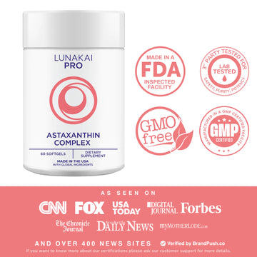 Lunakai PRO Astaxanthin Complex - 12mg, 60 Softgels