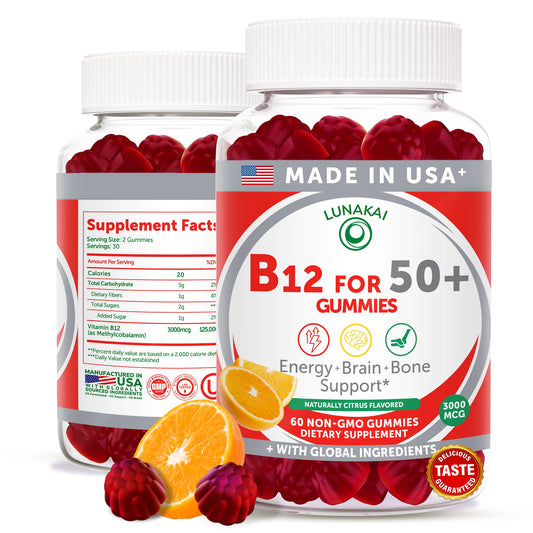 Vitamin B12 Gummies for Adults 50 Plus