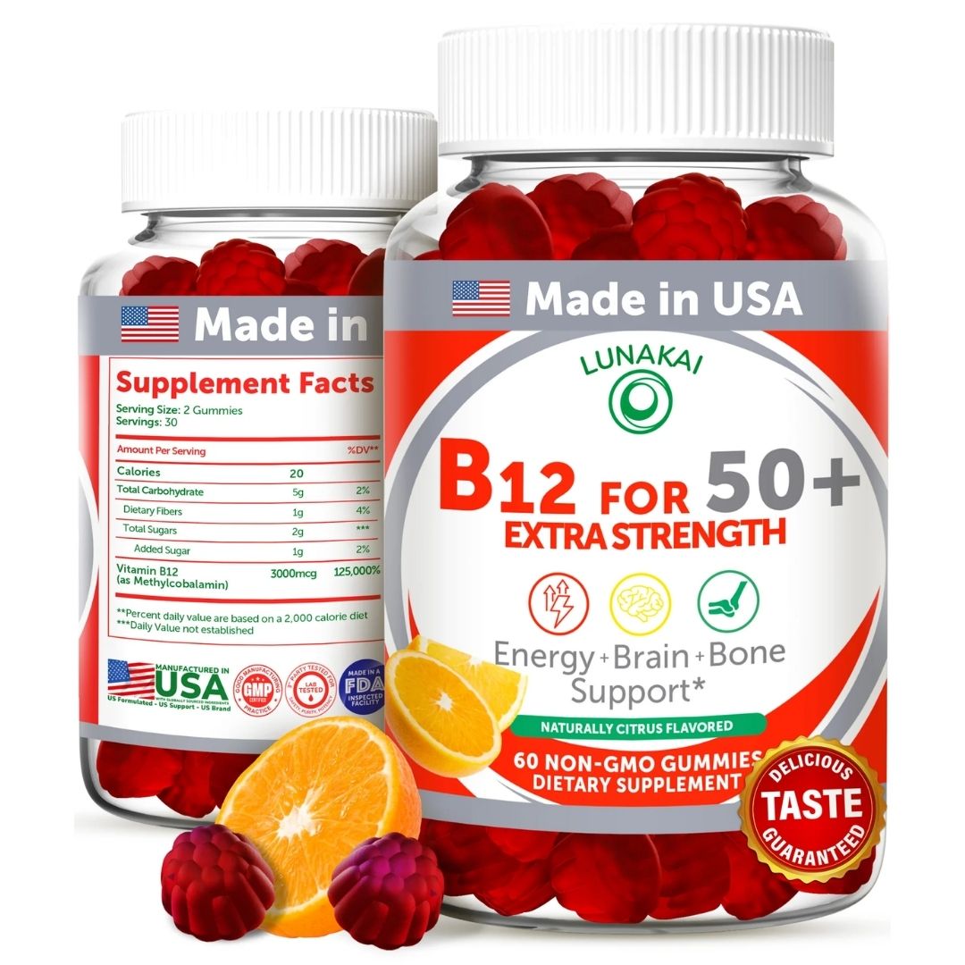 Vitamin B12 Gummies for Adults 50 Plus