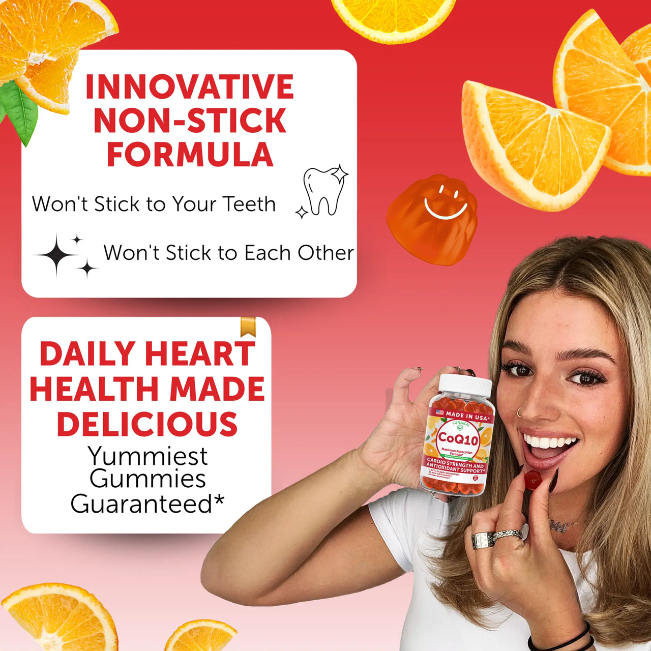 CoQ10 Heart Health Gummies – 60 Vegan Gummies