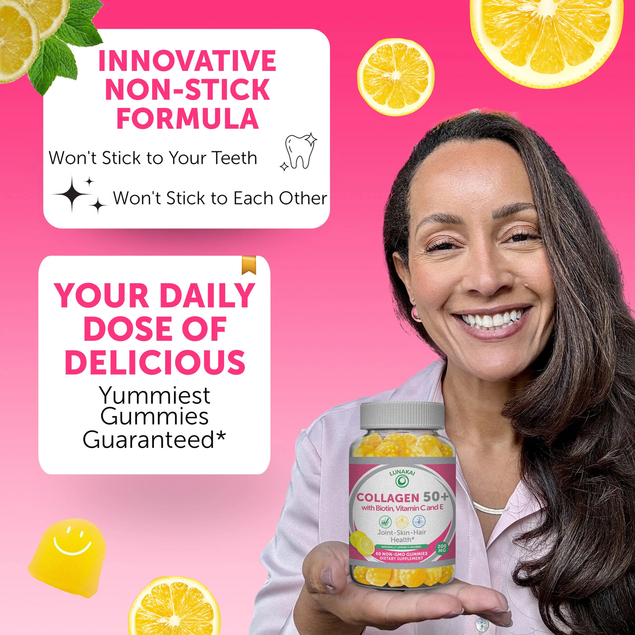 Collagen Gummies with Biotin for Men & Women Over 50