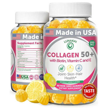 Collagen Gummies with Biotin for Men & Women Over 50