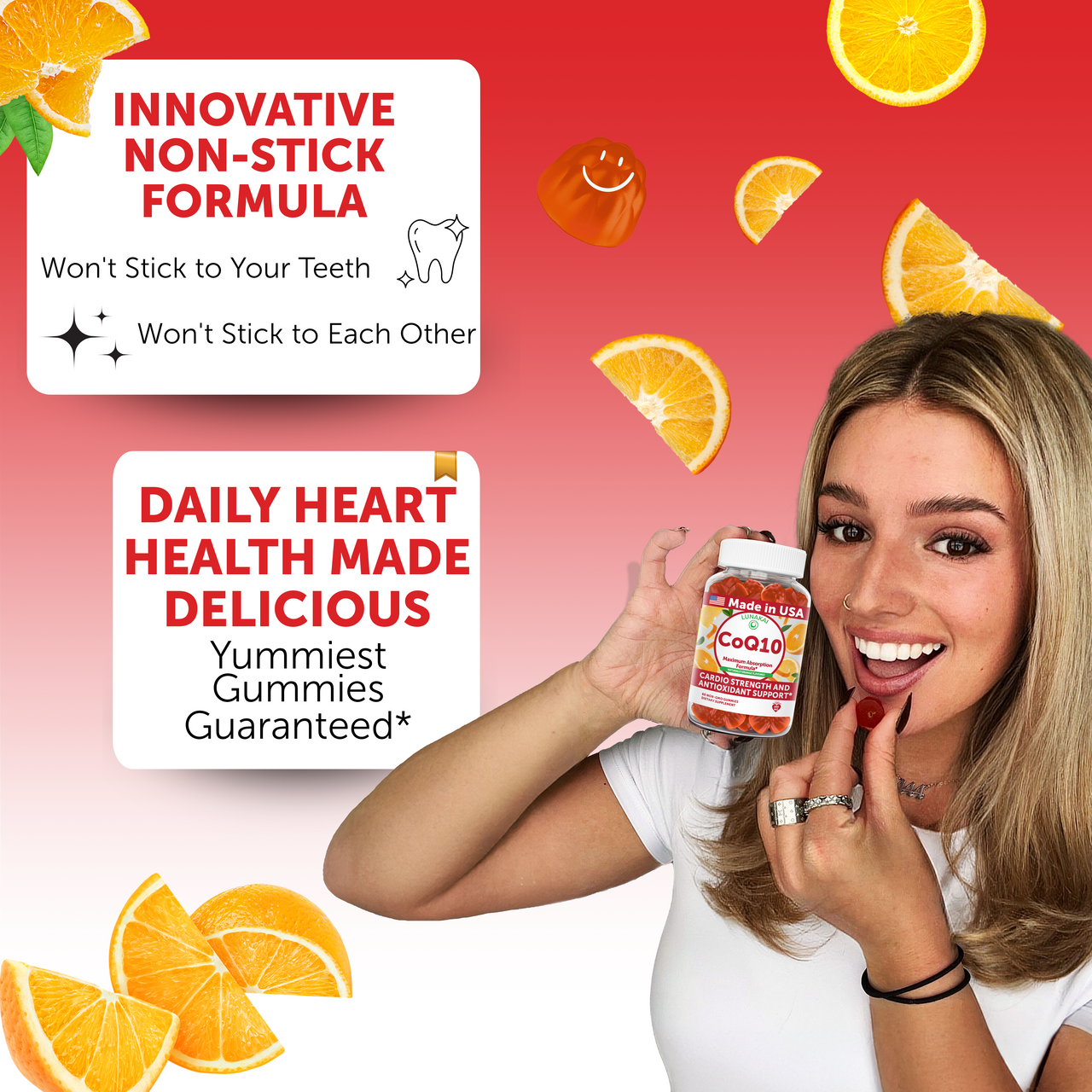 CoQ10 Heart Health Gummies – 60 Vegan Gummies