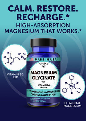 Magnesium Glycinate Capsules – High Absorption with B6 (P-5-P)