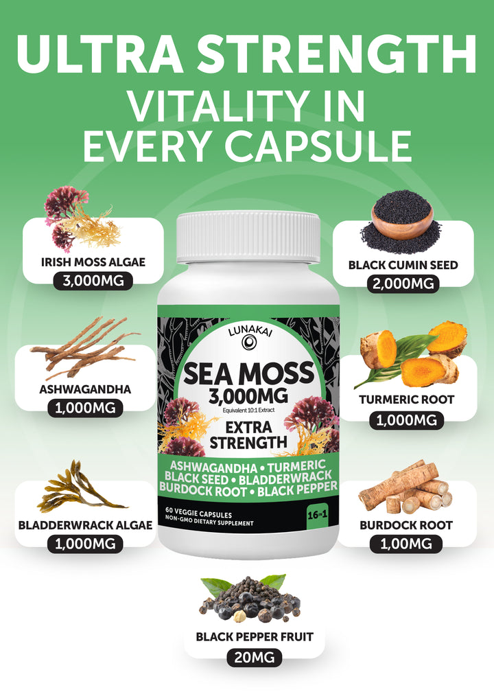 Irish Sea Moss Capsules - US Made