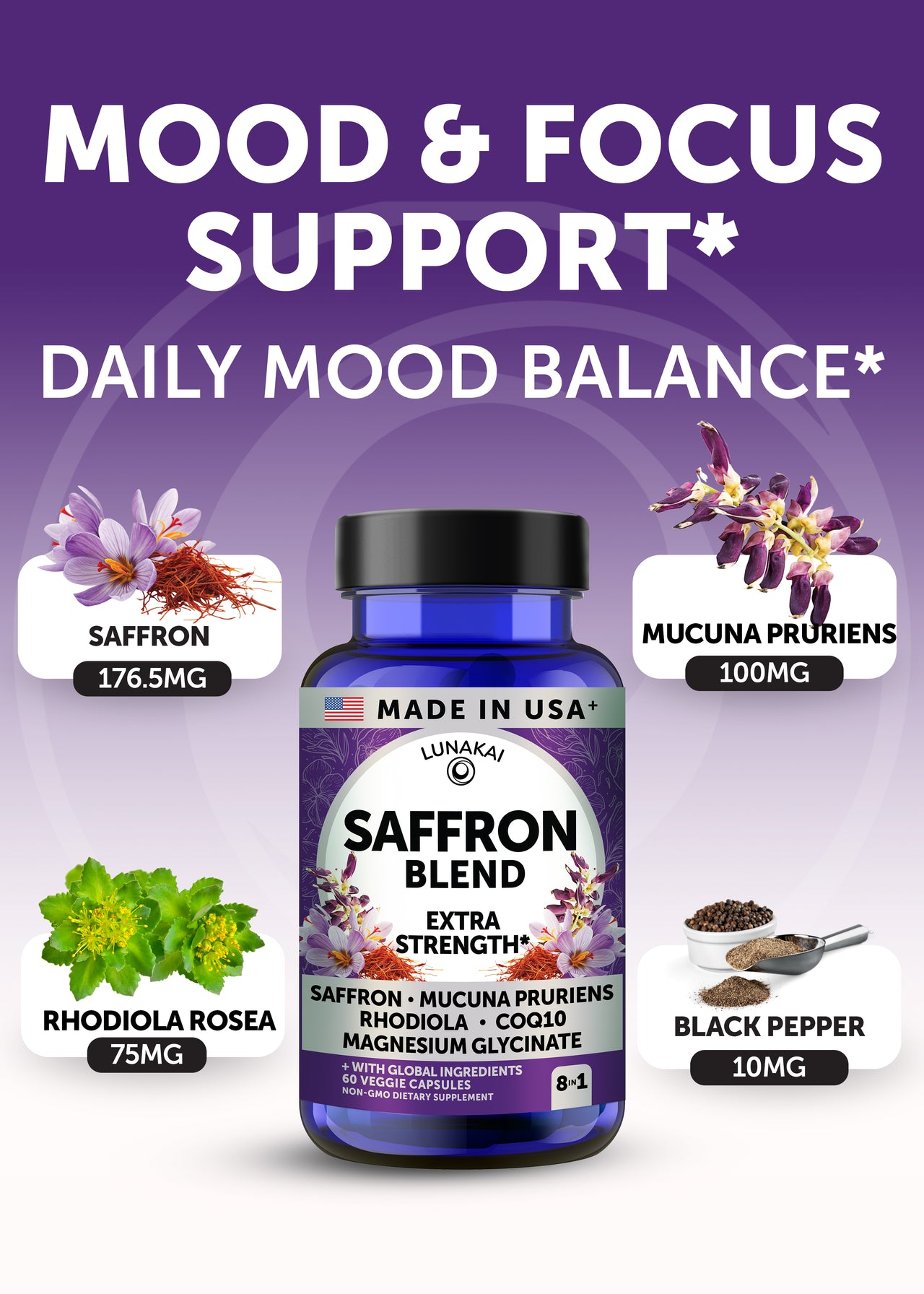 Saffron Blend Capsules 8-in-1