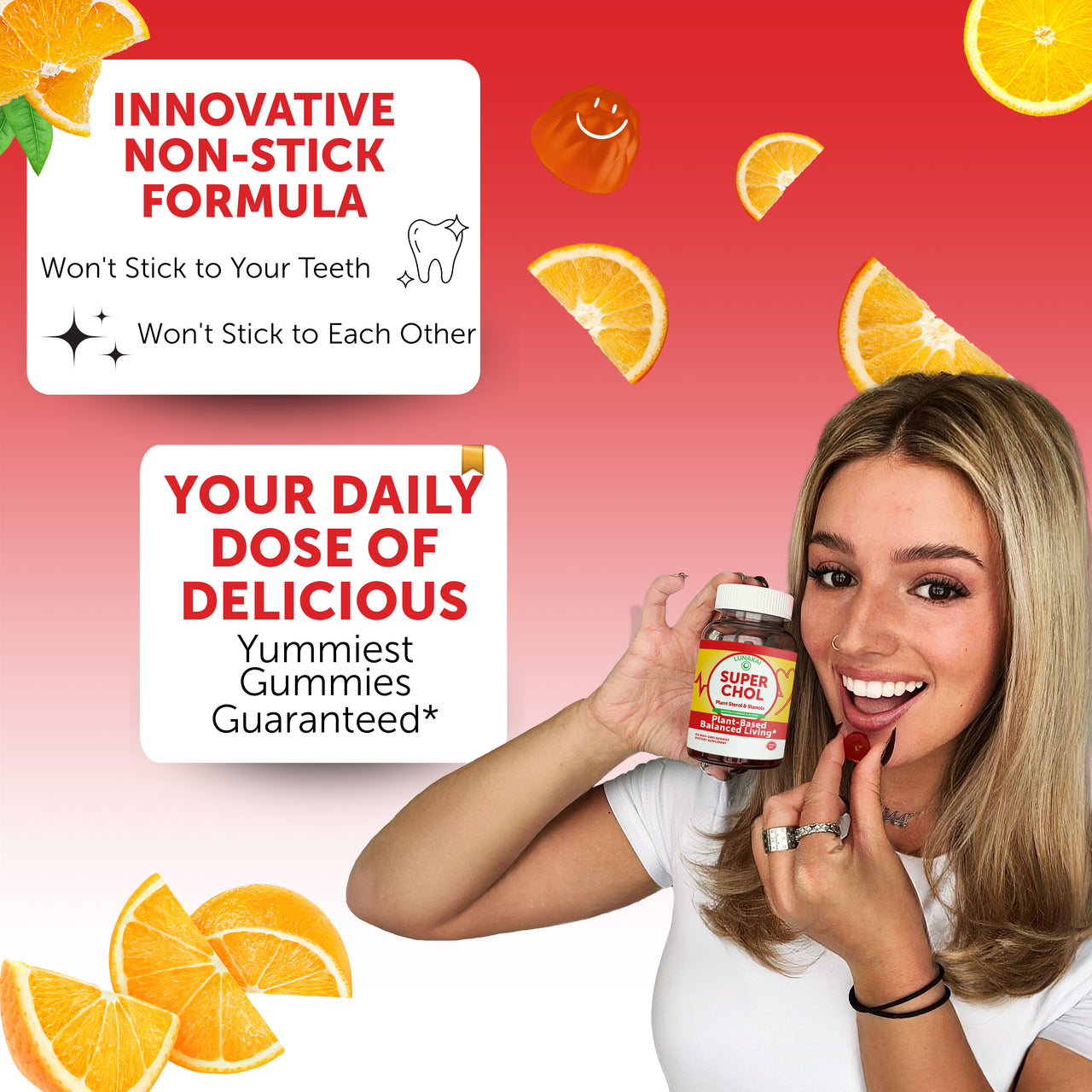 Cholesterol Support Gummies – Plant Sterols & Stanols, 60ct