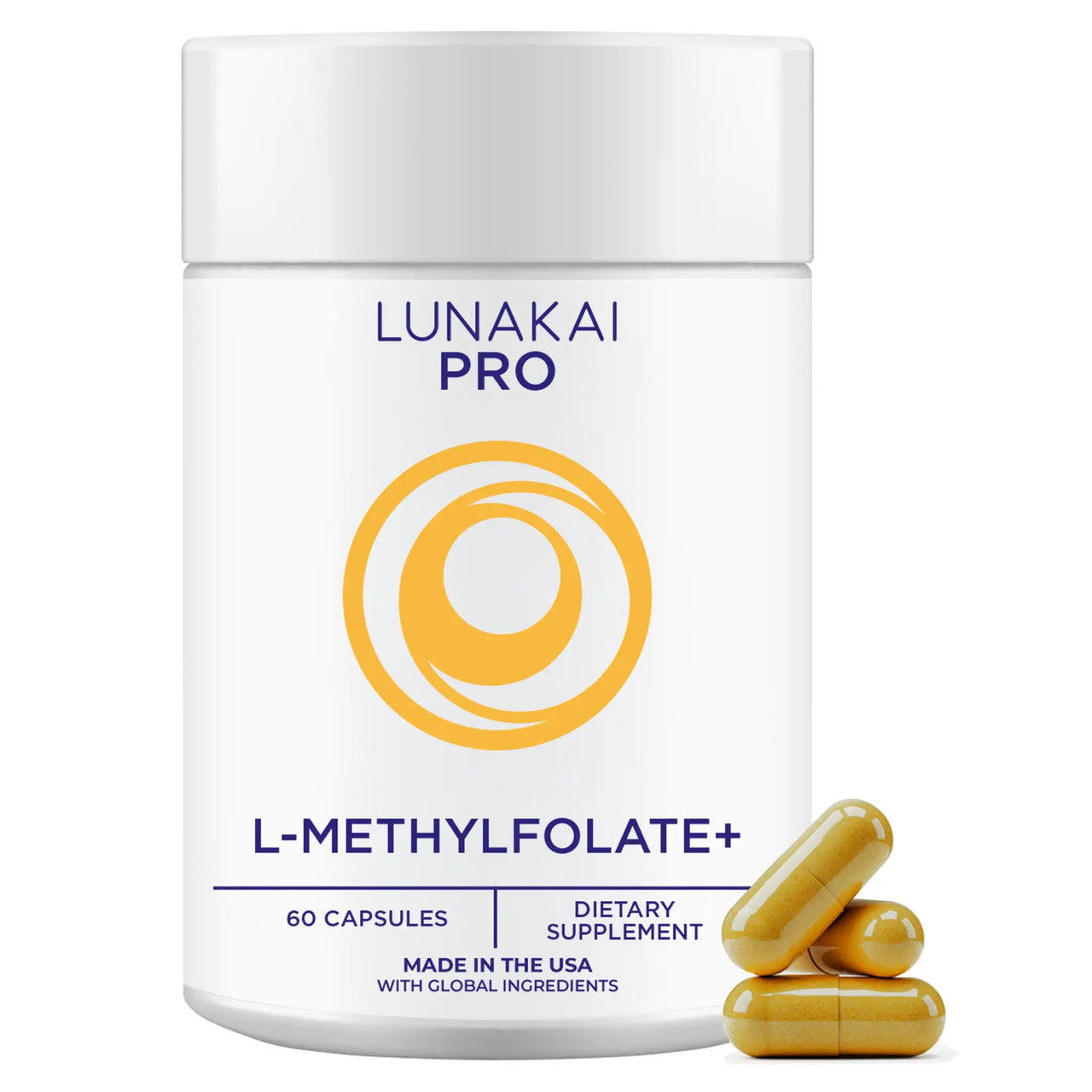 Lunakai PRO L-Methylfolate+ Capsules - 15mg 5-MTHF