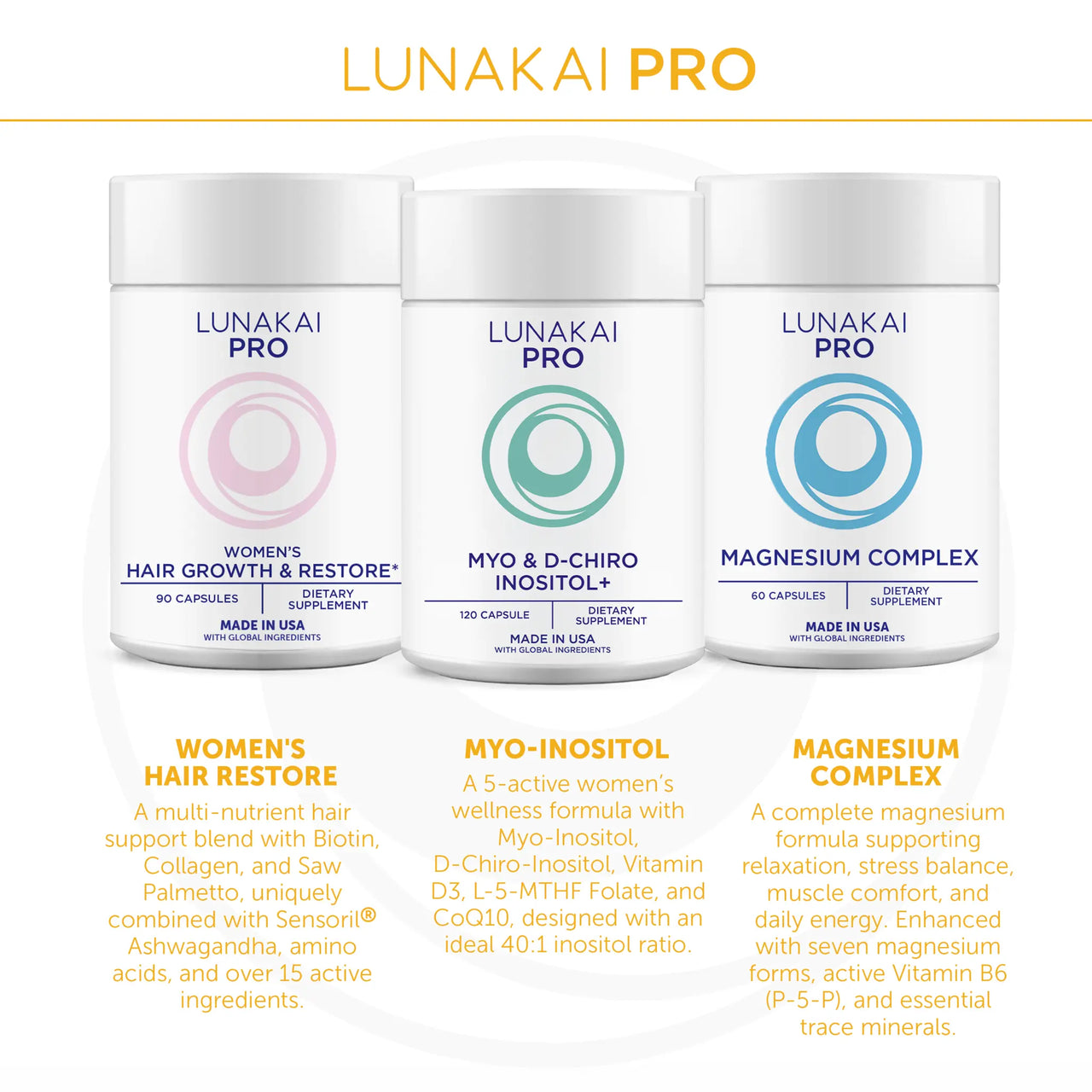 Lunakai PRO L-Methylfolate+ Capsules - 15mg 5-MTHF