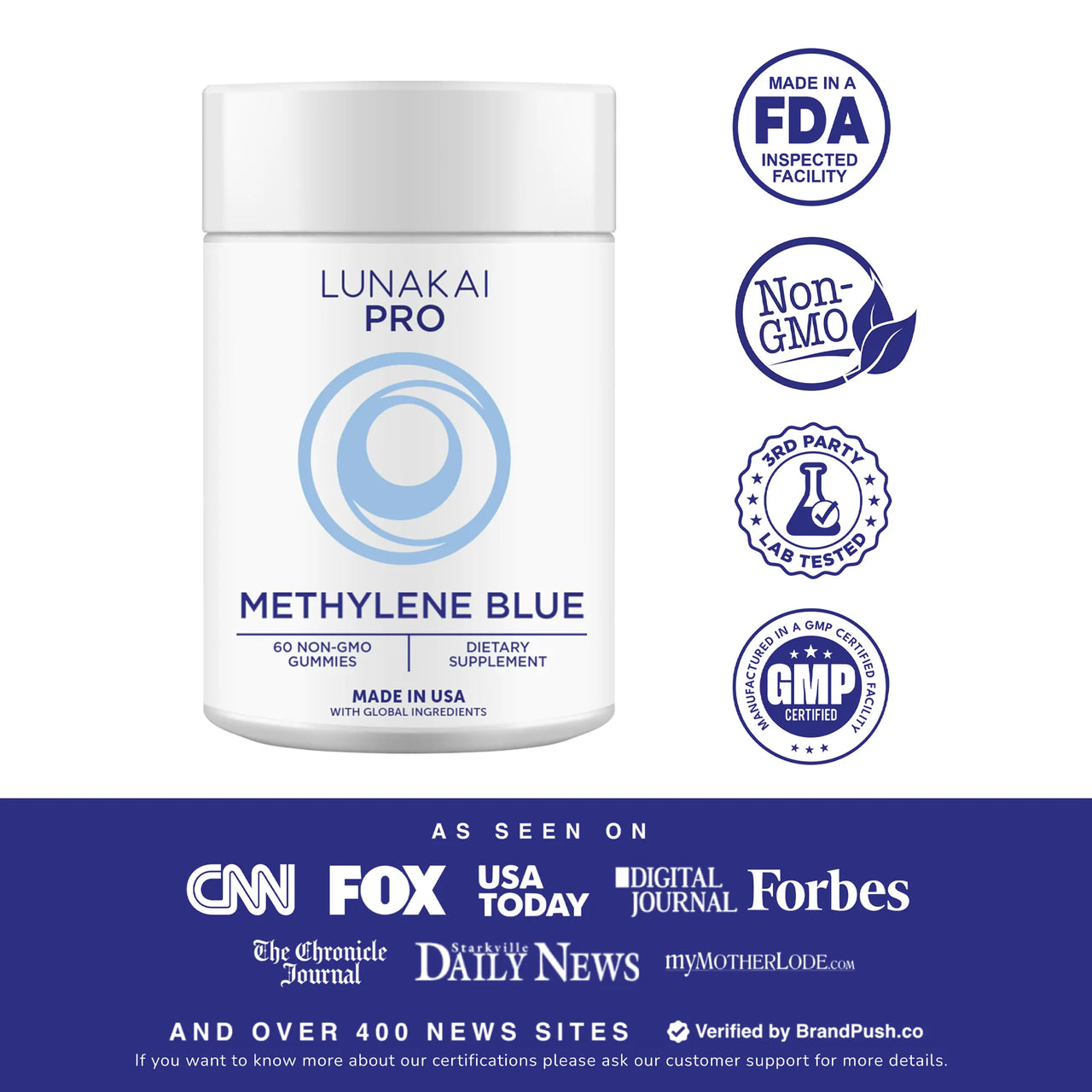 Methylene Blue Gummies w/ CoQ10 & Vitamin C