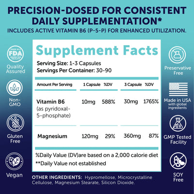 Magnesium Glycinate Capsules – High Absorption with B6 (P-5-P)