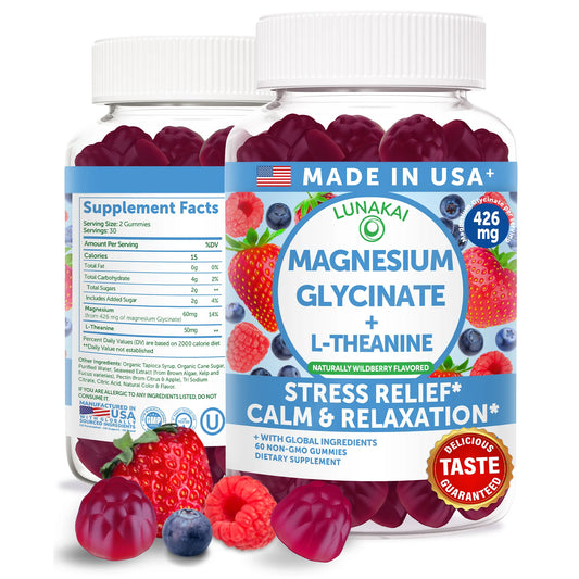 Magnesium Glycinate + L-Theanine Gummies – Wildberry