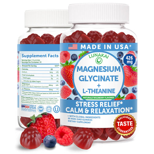 Magnesium Glycinate + L-Theanine Gummies – Wildberry