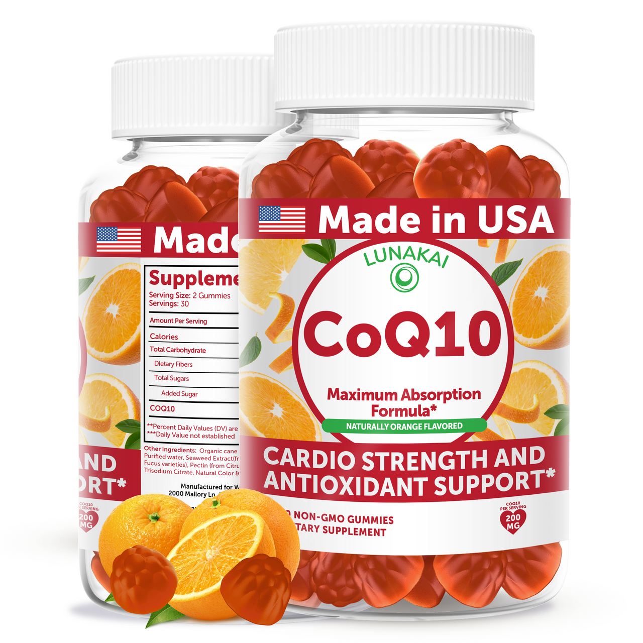 CoQ10 Heart Health Gummies – 60 Vegan Gummies