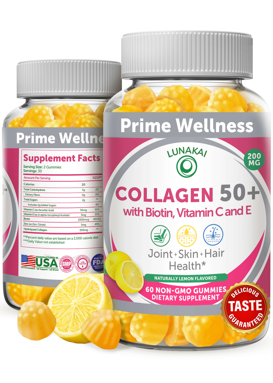 Collagen Gummies with Biotin for Men & Women Over 50