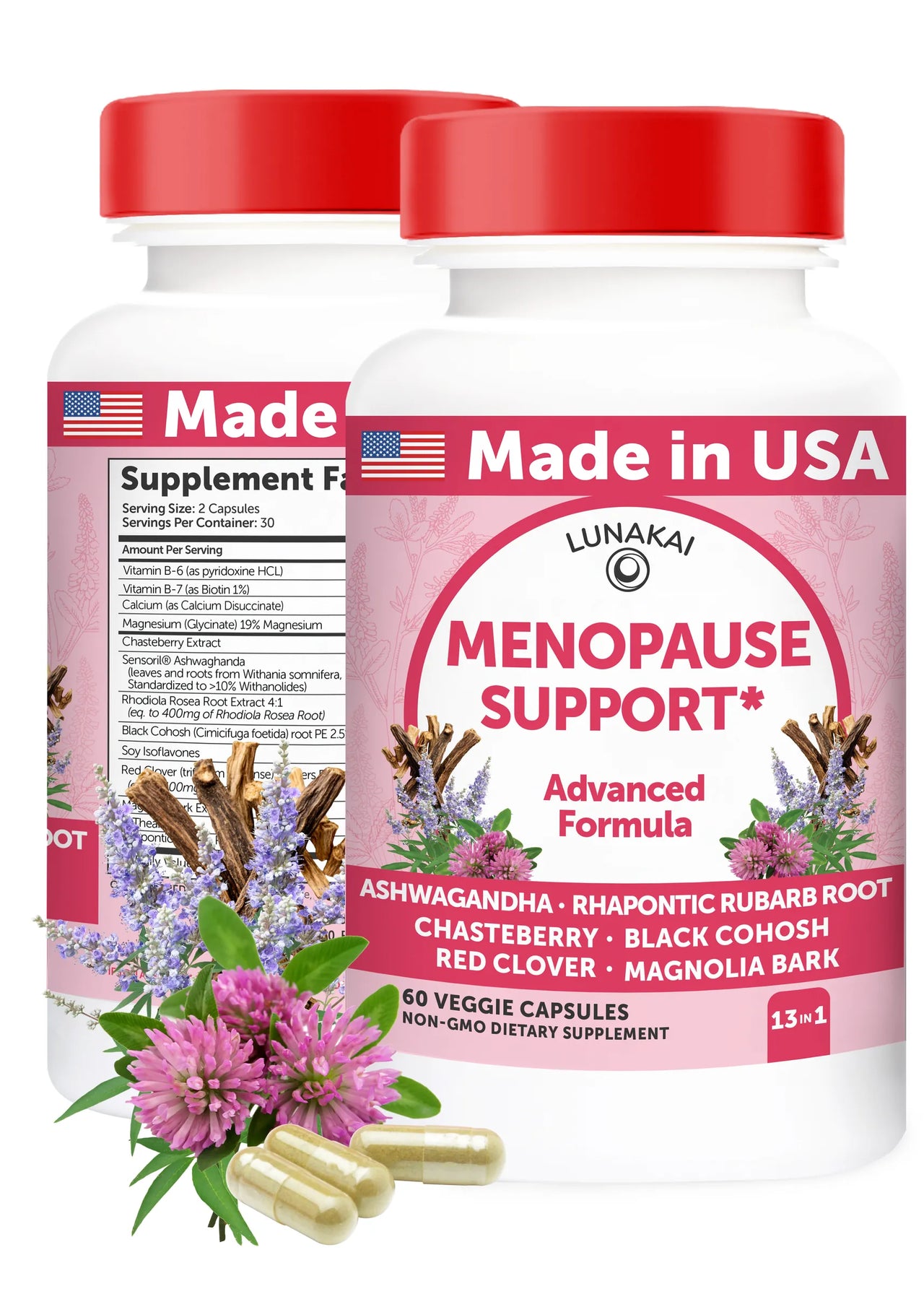 Menopause Support Capsules – 13-in-1 Formula for Hot Flashes, Sleep & Mood Support