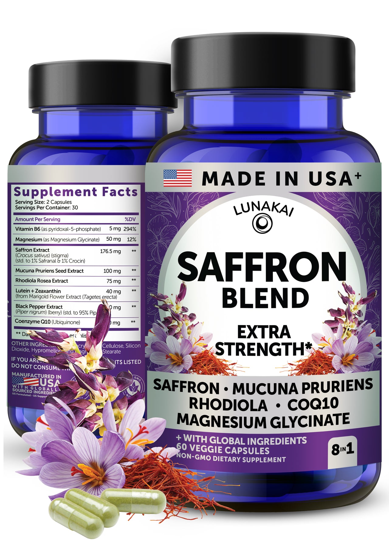 Saffron Blend Capsules 8-in-1