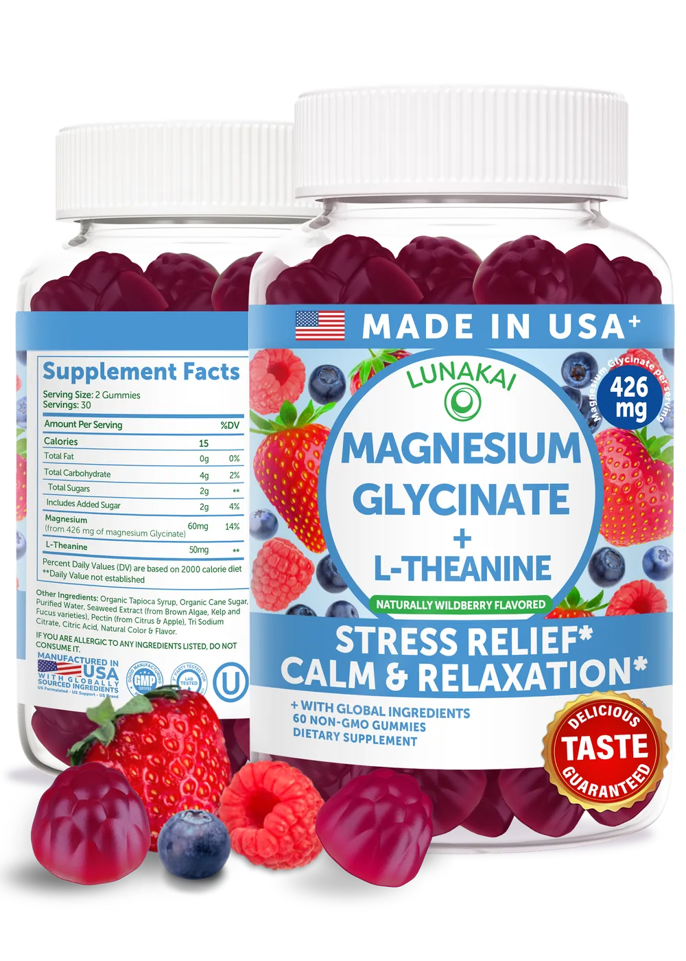 Magnesium Gummies - Wild Berry Flavor