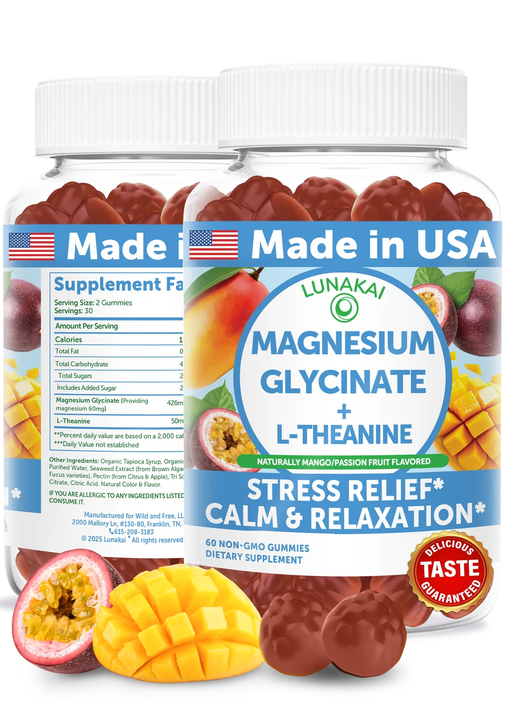 Magnesium Gummies - Tropical Flavor