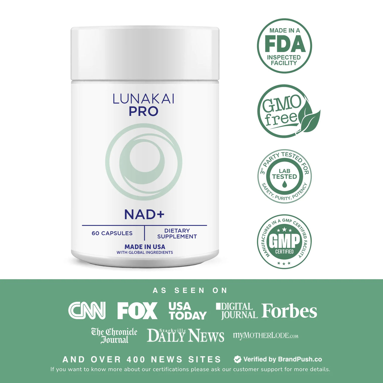 Lunakai PRO Dual-Pathway NAD+ w/ NR & Resveratrol