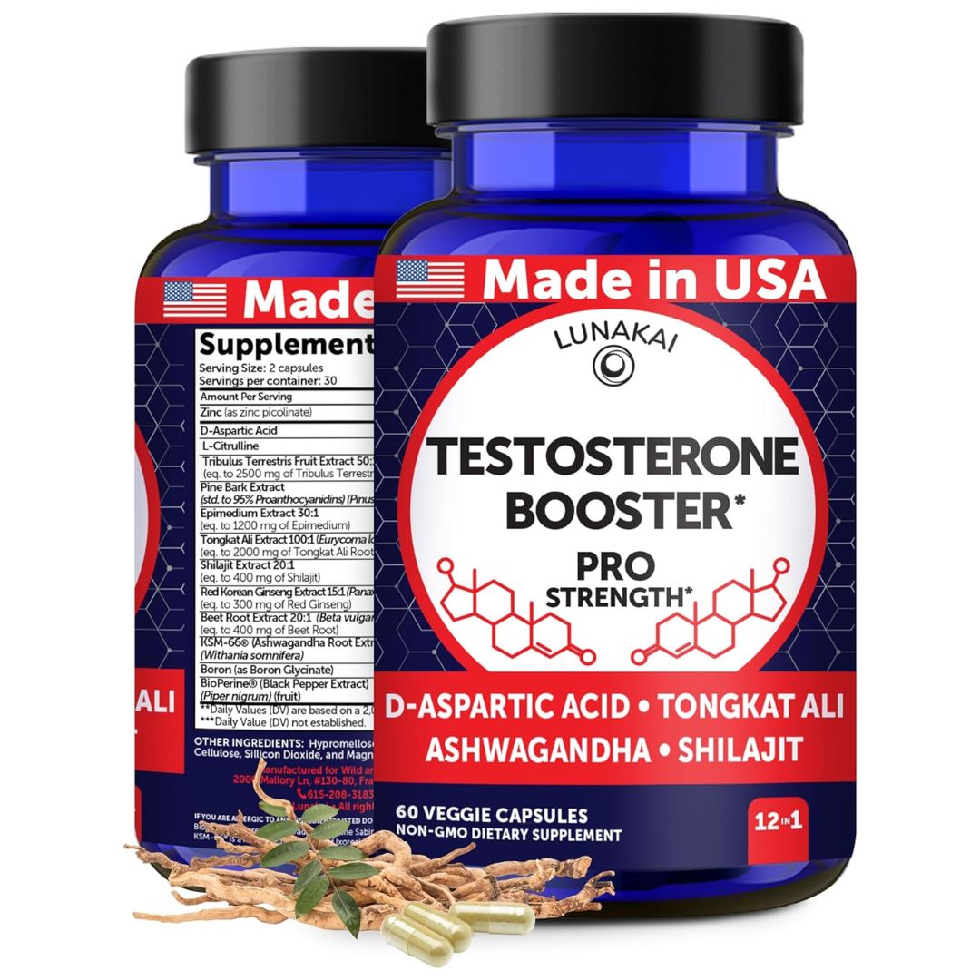 Natural Testosterone Booster for Men – 60 Capsules