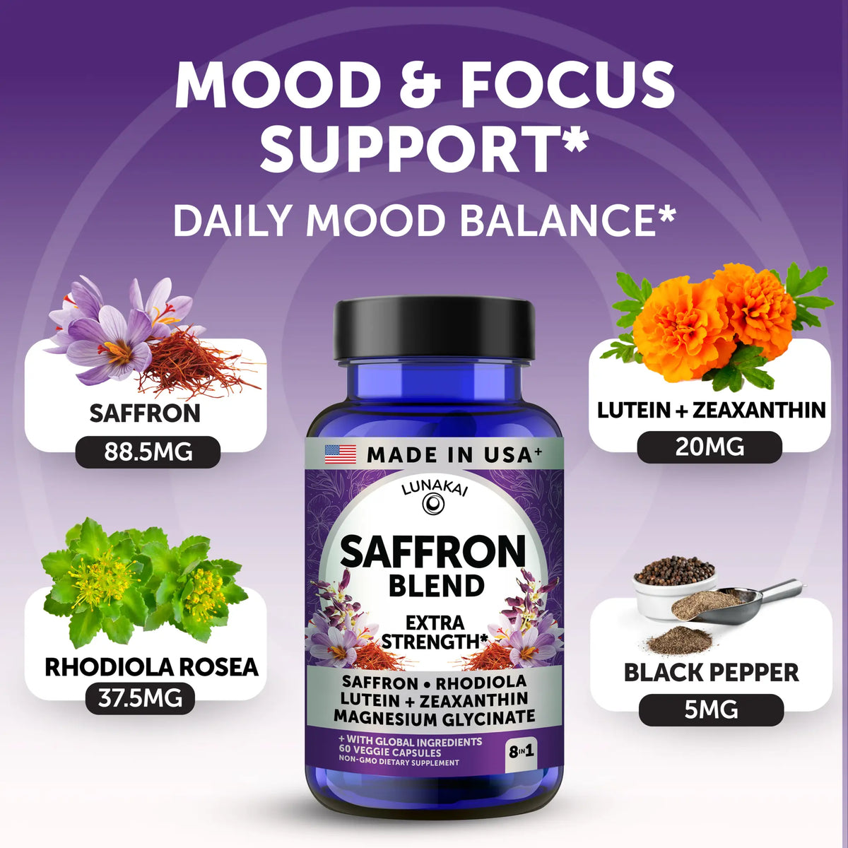 Saffron Blend Capsules 8-in-1
