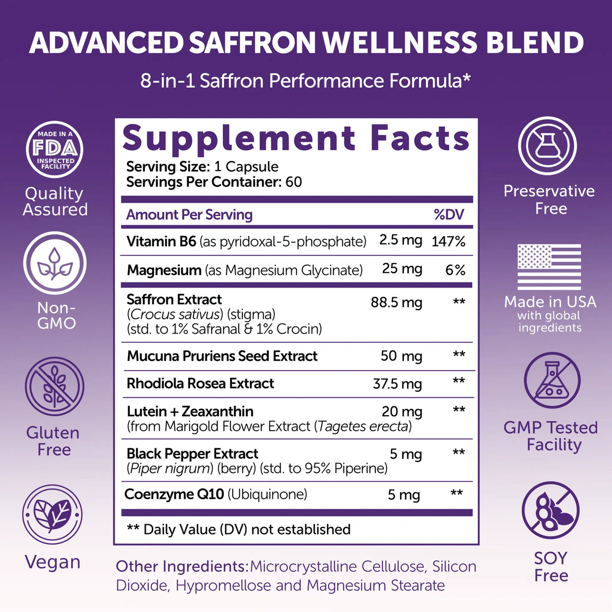 Saffron Blend Capsules 8-in-1