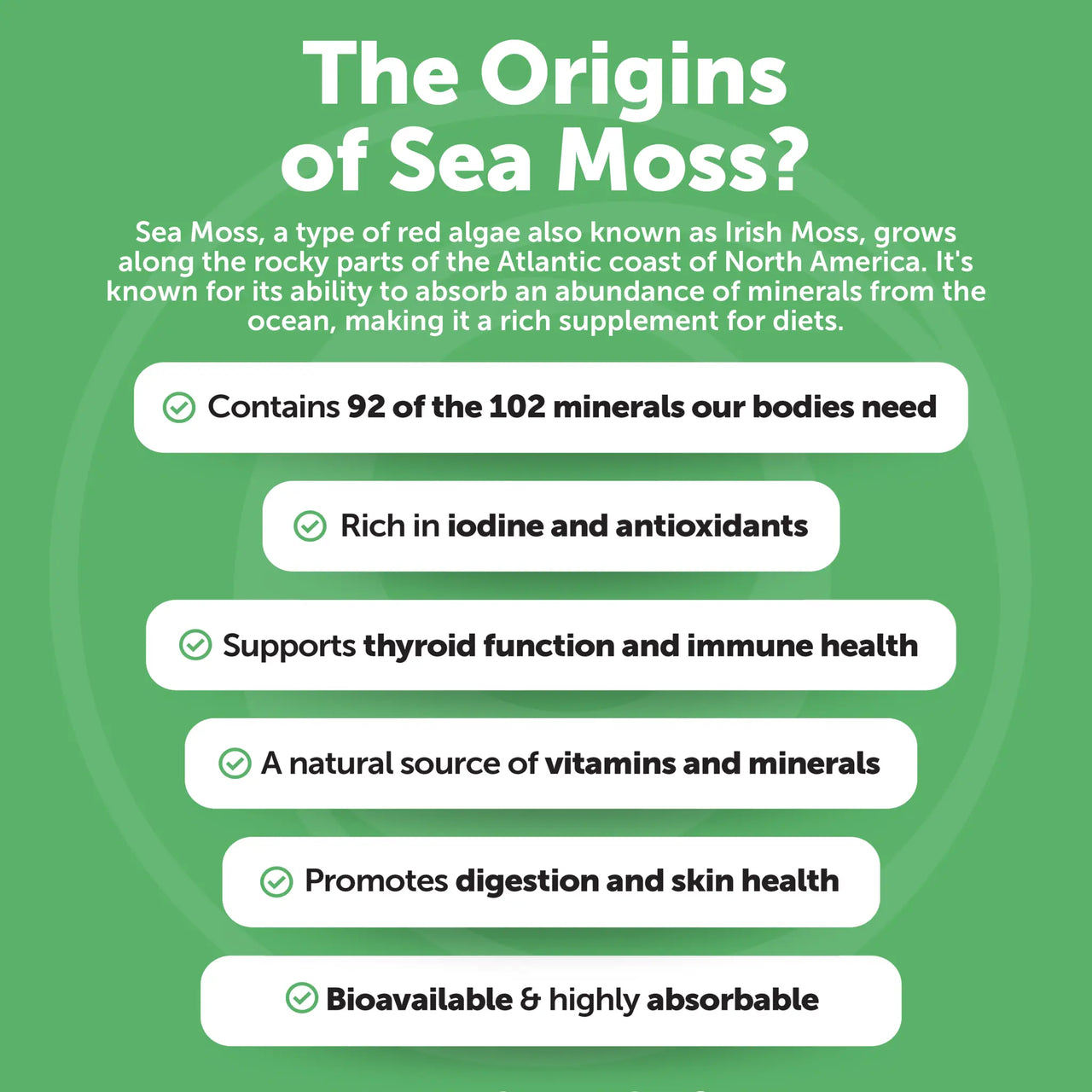 Irish Sea Moss Capsules - US Made