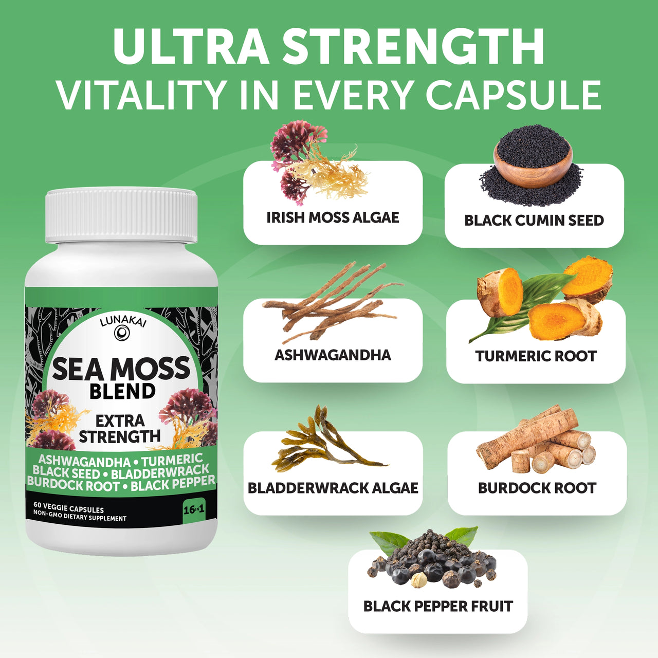 Irish Sea Moss Capsules - US Made