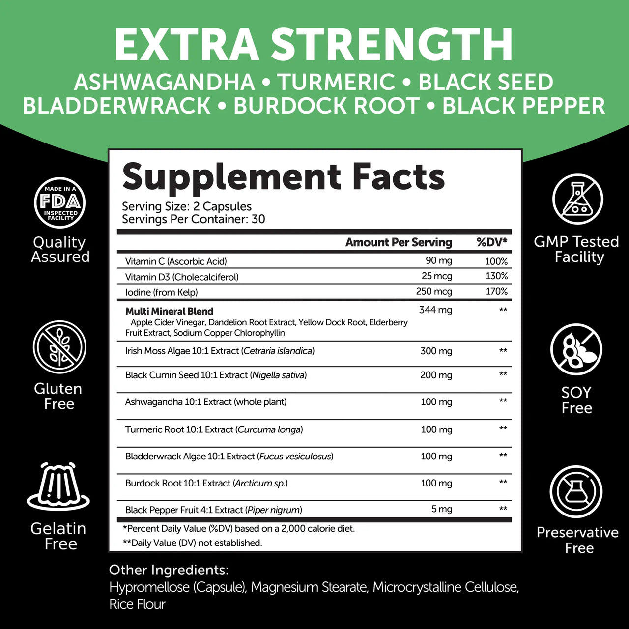 Irish Sea Moss Capsules - US Made