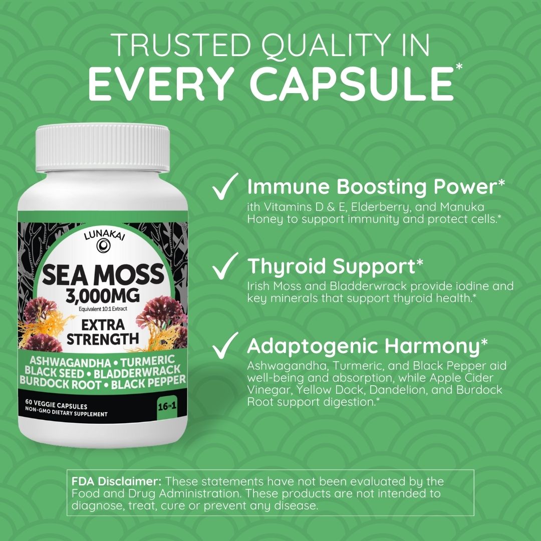 Irish Sea Moss Capsules - US Made