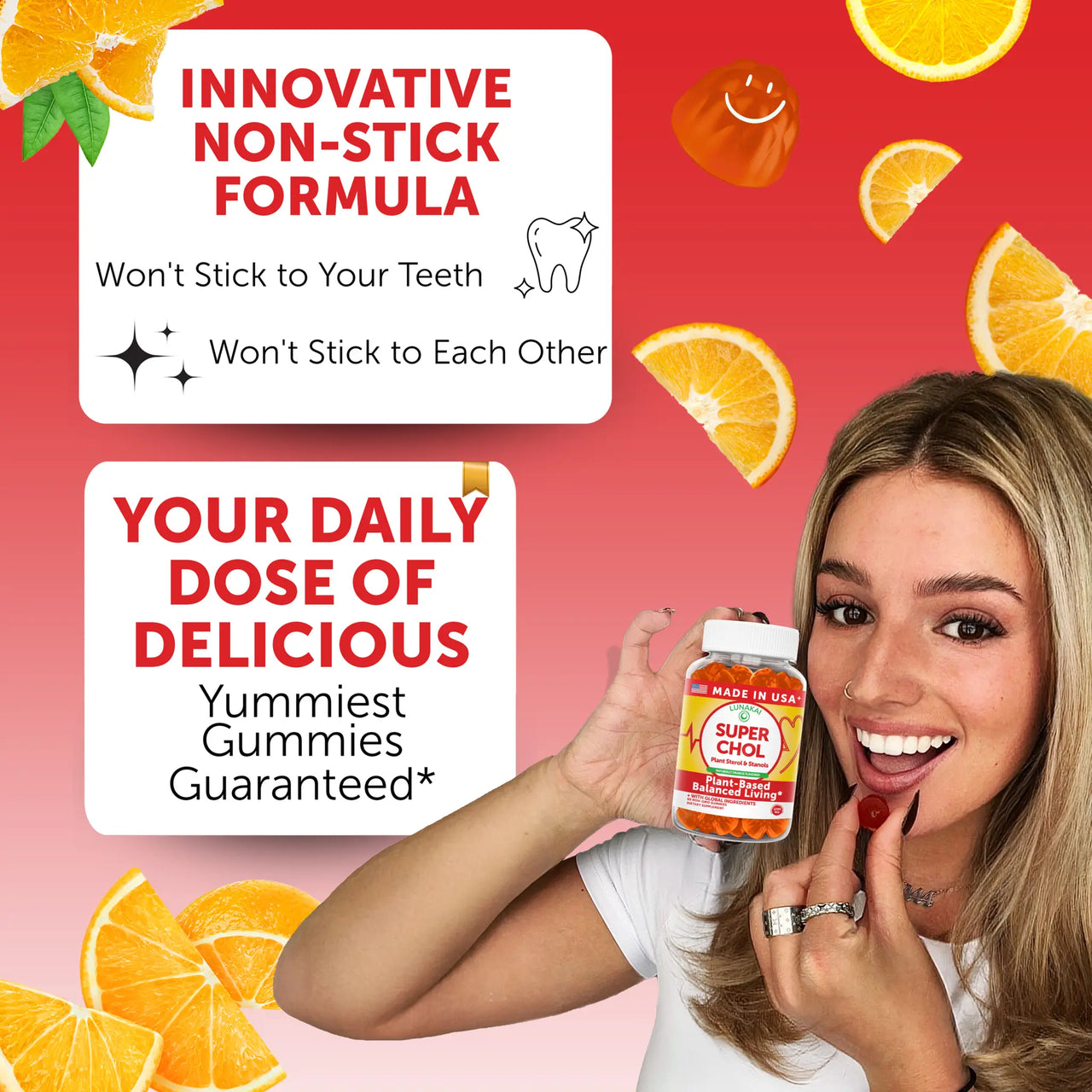 Cholesterol Support Gummies – Plant Sterols & Stanols, 60ct