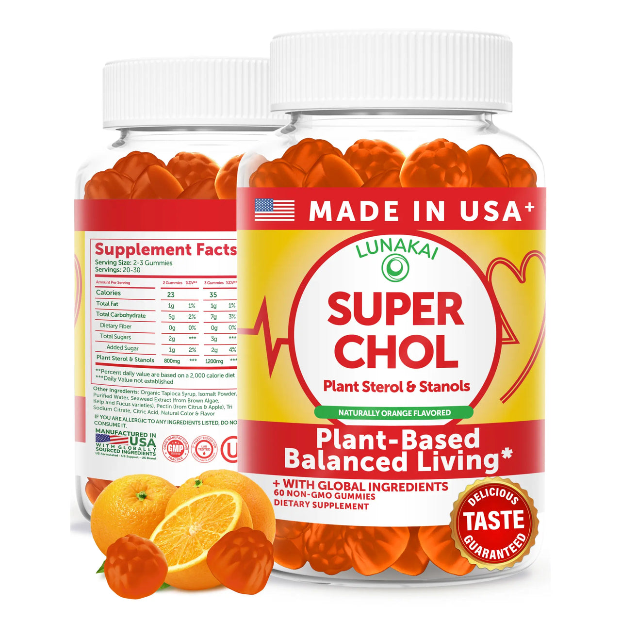 Cholesterol Support Gummies – Plant Sterols & Stanols, 60ct