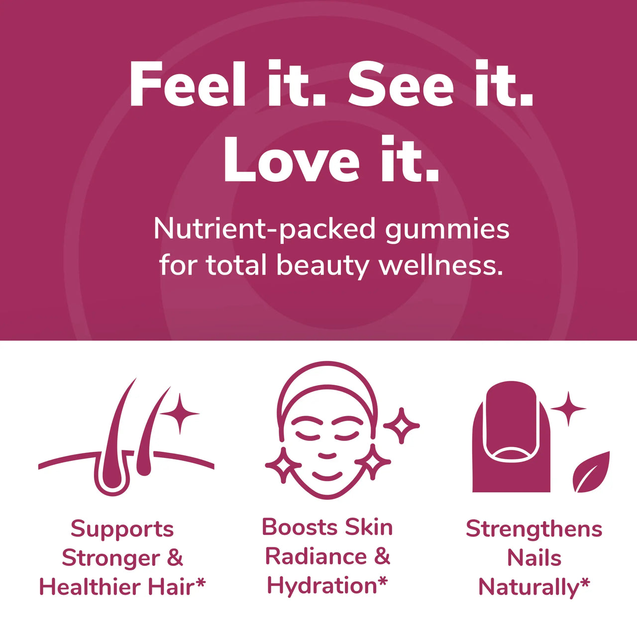 Hair Growth Gummies for Women – Biotin + Collagen, 60ct