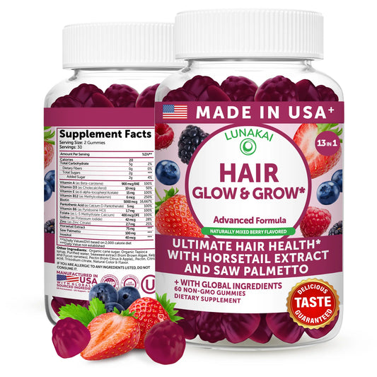Hair Growth Gummies for Women – Biotin + Collagen, 60ct