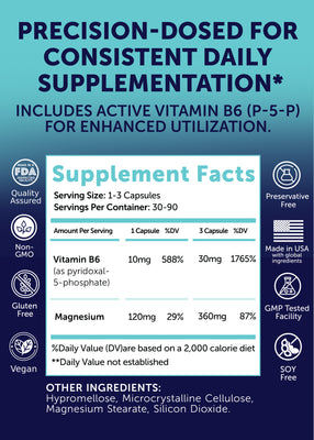 Magnesium Glycinate Capsules – High Absorption with B6 (P-5-P)