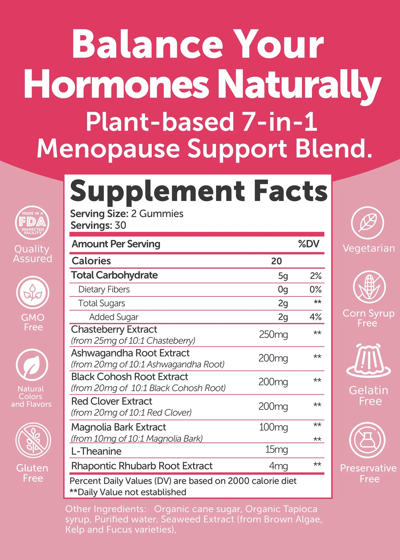 Menopause Support Gummies for Women – Hot Flashes, Sleep & Hormonal Balance