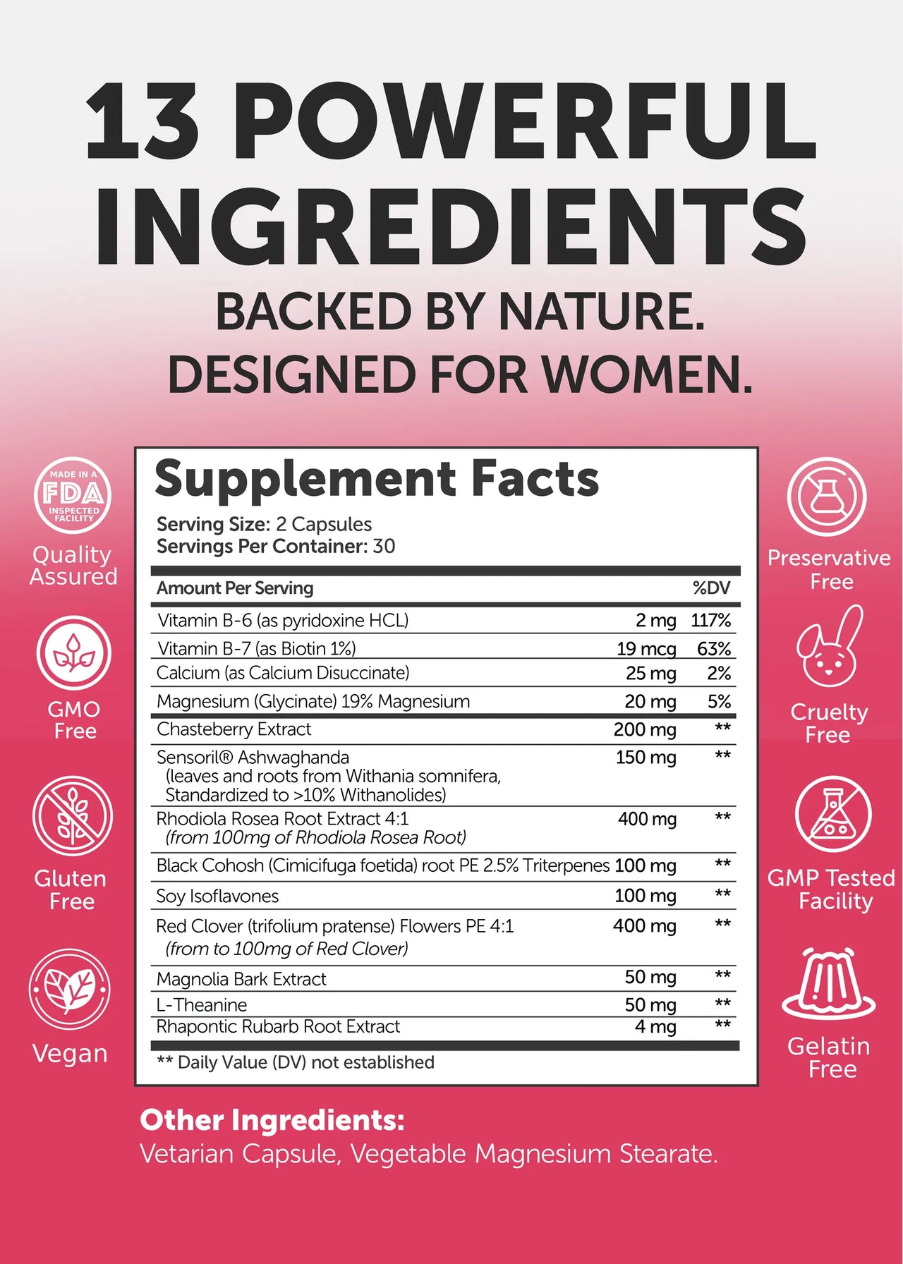 Menopause Support Capsules – 13-in-1 Formula for Hot Flashes, Sleep & Mood Support
