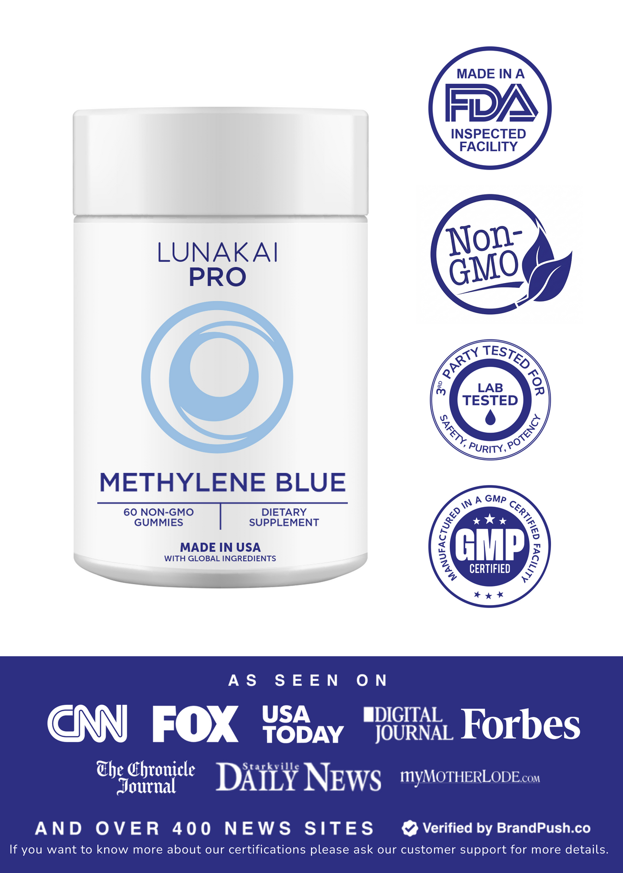 Methylene Blue Gummies w/ CoQ10 & Vitamin C