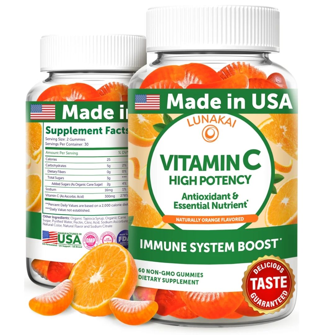 Vitamin C Gummies – 300mg Immune Support – 60 Count