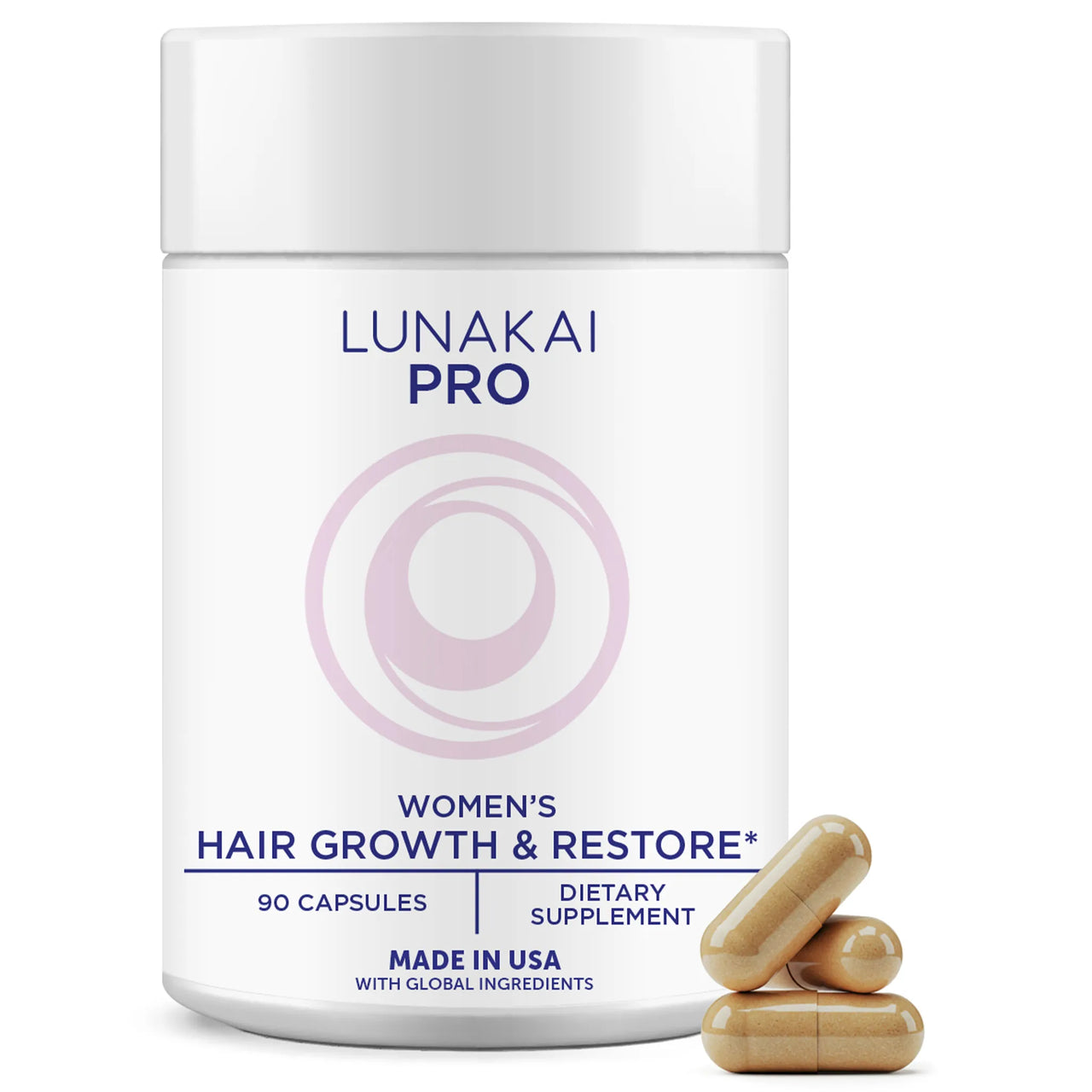 Lunakai PRO Women’s Growth & Restore Vitamins – Hair, Skin, & Hormonal Support