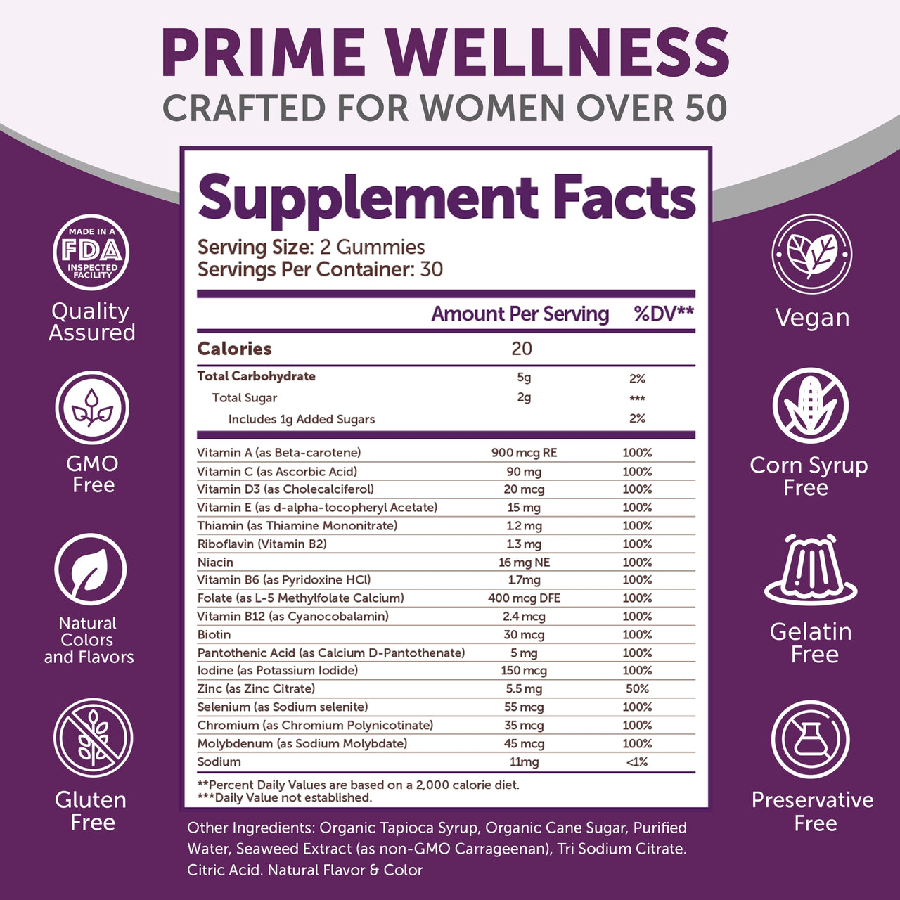 50 Plus Women's Multivitamin Gummies