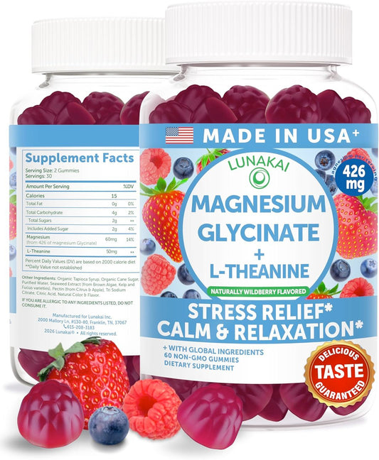 Magnesium Glycinate + L-Theanine Gummies – Sleep & Relaxation