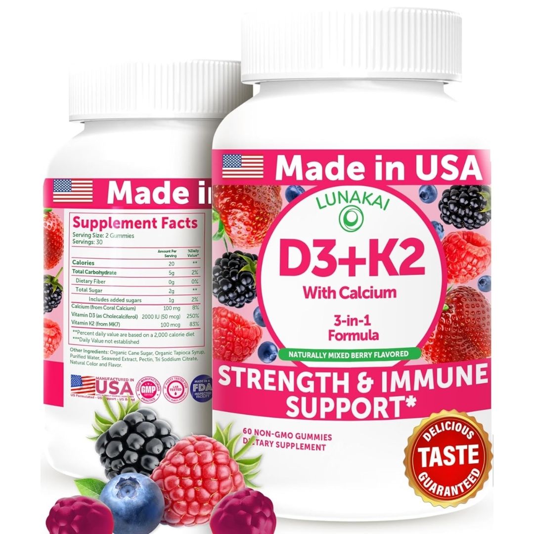 D3+K2 Gummies with Calcium